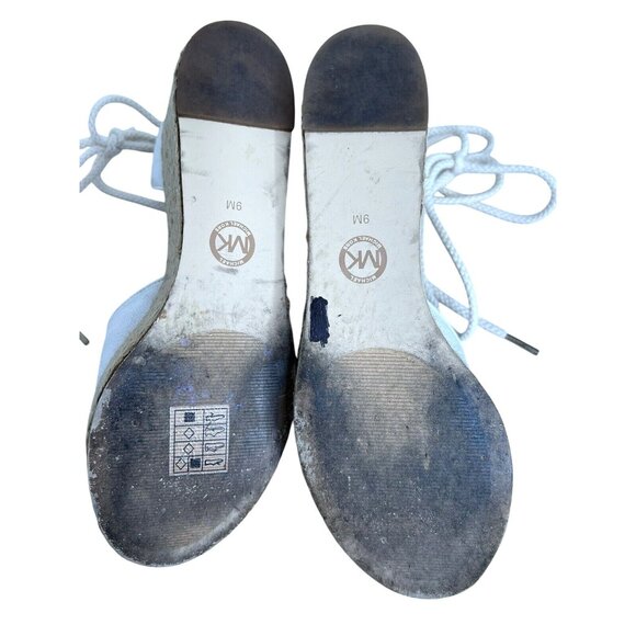 Michael Kors Womens Size 9M Rope Lace-Up White Espadrille Wedge Sandals - Picture 7 of 7